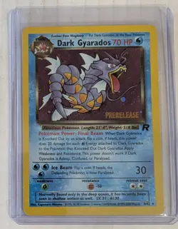 Vintage Dark Gyarados Holo Team Rocket 8/82 Prerelease Pokemon Card 2000 - Image 1