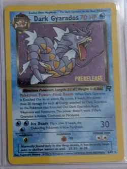 Vintage Dark Gyarados Holo Team Rocket 8/82 Prerelease Pokemon Card 2000 - Image 3