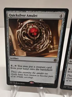 x4 Quicksilver Amulet Explorers of Ixalan LP Artifact Rare MAGIC CARD - Image 2