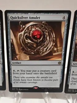 x4 Quicksilver Amulet Explorers of Ixalan LP Artifact Rare MAGIC CARD - Image 4