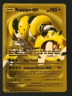 Pokemon Regigigas GX GOLD DISPLAY Card MINT CONDITION.- - Image 1