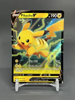 Pikachu V SWSH063 SWSH: Sword & Shield Holo Promo Pokemon Card - Image 1