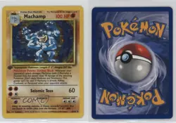 Machamp (Starter Deck) Holo 1st Ed. Pokemon Base Set #8 1999 - Image 3