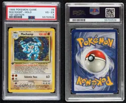 Machamp (Starter Deck) Holo 1st Ed. Pokemon Base Set PSA 4 1999 - Image 3
