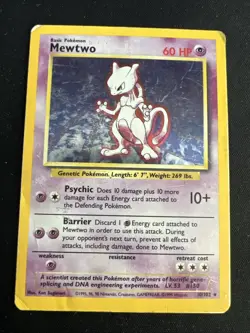 1999 Base Set Vintage Pokemon 3 Card Lot: Holo 1st Ed. Machamp, Mewtwo, Gyarados - Image 2