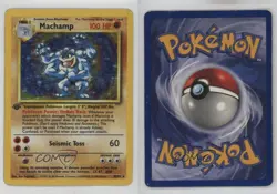 Machamp (Starter Deck) Holo 1st Ed. Pokemon Base Set #8 1999 - Image 3