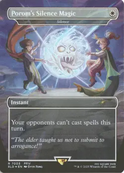 MTG Porom's Silence Magic (7003) *Rainbow Foil* Secret Lair Final Fantasy MT/NM - Image 1