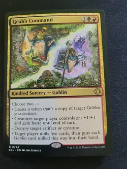 MTG ECL #228 Grub's Command Lorwyn Eclipsed Regular - Image 1