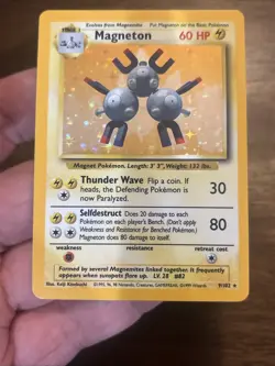 Pokemon TCG Base Set Magneton #9/102 Holo Vintage old school foil - Image 3