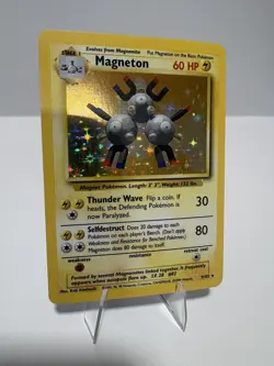 Pokemon TCG Magneton 9/102 Holo Rare Unlimited WOTC Base Set Card - Image 2
