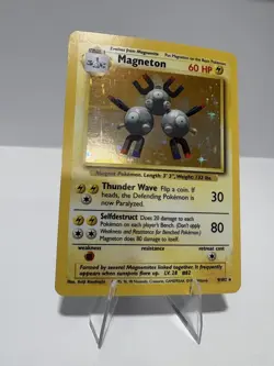 Pokemon TCG Magneton 9/102 Holo Rare Unlimited WOTC Base Set Card - Image 4