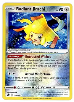 Pokemon TCG - Radiant Jirachi - SWSH12: Silver Tempest 120/195 - NM - Image 1