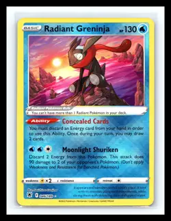 💥 Radiant Greninja 046/189 Pokemon TCG Radiant Rare SWSH10 Astral Radiance Holo - Image 1