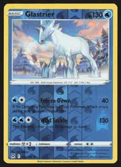 SWSH11: Lost Origin Glastrier #051/196 Reverse Holo Pokemon Card - Image 1