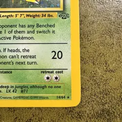 Pokemon TCG Victreebel Holo 14/64 Jungle Set Card MP Condition - Image 3