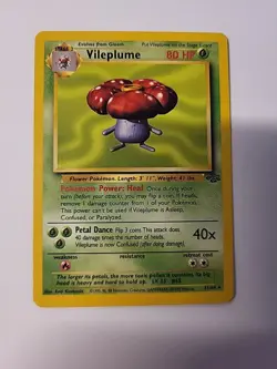 Vileplume 31/64 Regular NON Holo Jungle Set Pokemon Card WOTC LP - Image 1