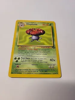 Vileplume 31/64 Regular NON Holo Jungle Set Pokemon Card WOTC LP - Image 3