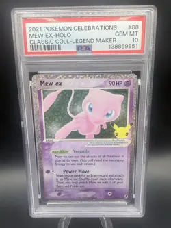 Mew ex 88/92 Celebrations: Classic Collect Legend Maker Pokemon PSA 10 Gem Mint - Image 1