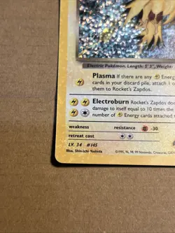 Pokemon TCG Rockets Zapdos Holo Card 15/132 Classic Collection Celebrations NM - Image 2