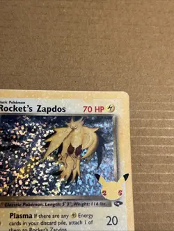 Pokemon TCG Rockets Zapdos Holo Card 15/132 Classic Collection Celebrations NM - Image 4