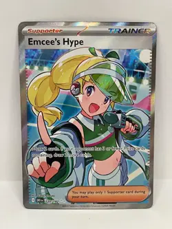 Emcee's Hype Ultra Rare Pokemon TCG Destined Rivals 220/182 - Image 1