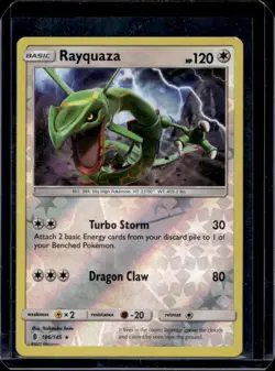 2017 Pokemon Sun & Moon Guardians Rising Rayquaza Reverse Holo #106/145 - Image 1