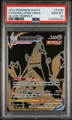 2022 POKEMON SWORD & SHIELD SILVER TEMPEST #TG30 FULL ART/DURALUDON VMAX PSA 10 - Image 1