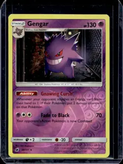 2017 Pokemon Sun & Moon Crimson Invasion Gengar Reverse Holo #38/111 - Image 1