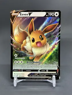 Pokemon TCG Eevee V SWSH065 Sword & Shield Promo Holo - Image 1