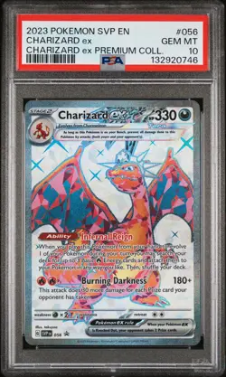 2023 POKEMON SVP EN-SV BLACK STAR PROMO #056 CHARIZARD EX PSA 10 - Image 1