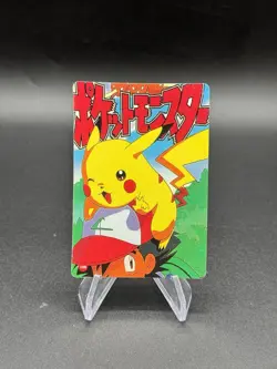 Pikachu Gengar Holo Pokemon Vintage Pocket Monsters Vending Prism Sticker 100 - Image 2
