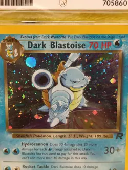 Pokemon Team Rocket Set 2000 Holo Dark Blastoise 3/82 Ace Graded 5 EX Part Swirl - Image 2