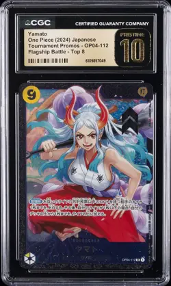2024 ONE PIECE JPN TOURNAMENT PROMOS TOP 8 #OP04-112 YAMATO CGC 10 PRISTINE - Image 1