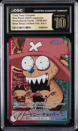 2025 ONE PIECE JPN SHOP LIMITED COLL. VOL. 1 TONY TONY CHOPPER CGC 10 PRISTINE - Image 1