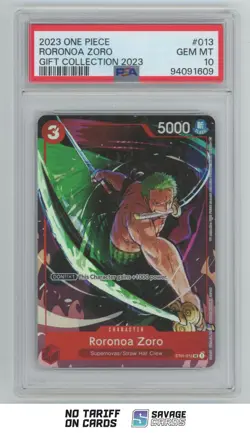 2023 One Piece Gift Collection Roronoa Zoro PSA 10 #013 - Image 1