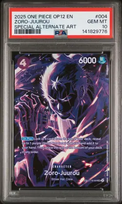 2025 ONE PIECE LEGACY OF THE MASTER SPECIAL ALT ART #004 ZORO-JUUROU PSA 10 - Image 1