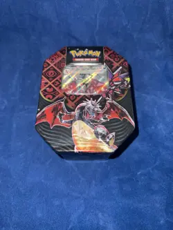 Pokemon TCG Paldean Fates International Tin 4 Packs Charizard Ex Edition Sealed - Image 1