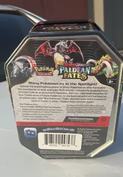 Pokemon TCG Paldean Fates Tin Shiny Charizard ex Sealed: 4 Booster Packs & Promo - Image 2