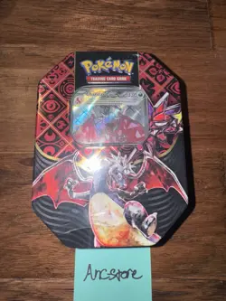 Pokemon TCG: SV Paldean Fates Tin (Shiny Charizard ex) Sealed - 4 Booster Packs - Image 1