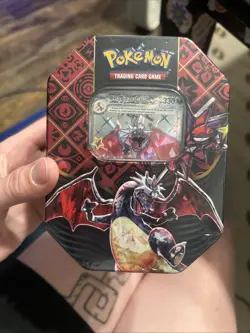 Pokemon TCG Paldean Fates International Tin 4 Packs Charizard Ex Edition Sealed - Image 1
