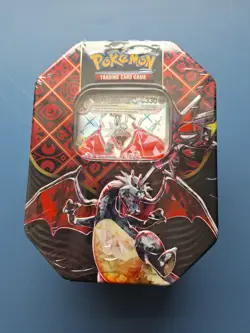Pokemon TCG Scarlet & Violet Paldean Fates Shiny Charizard EX Tin Sealed - Image 1