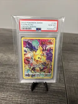 2023 Pokemon Swsh Fa/ Pikachu 160/159 Crown Zenith Holo Fa PSA 10 - Thank you - Image 1