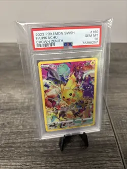 2023 Pokemon Swsh Fa/ Pikachu 160/159 Crown Zenith Holo Fa PSA 10 - Thank you - Image 3