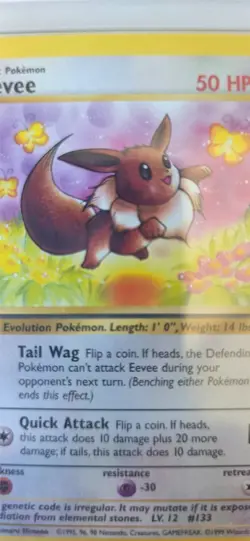 1999 POKEMON EEVEE 1ST EDITION 51/64 Jungle Regular PSA 8 NM-MT - Image 4