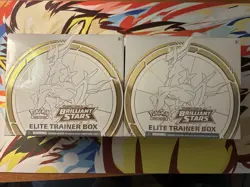 2X SEALED Pokemon Sword & Shield Brilliant Stars ETB Elite Trainer Box - Image 1