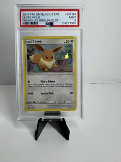 2019 POKEMON SM BLACK STAR PROMO #SM184 EEVEE-HOLO PSA 9 - Image 1