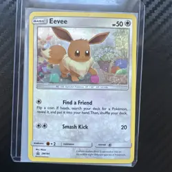 Eevee Pokemon Card Sun & Moon Black Star Promo #SM184 TCG Holo - Image 1