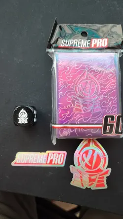 Yugioh TSX1 Limited Edition Purple 60x Cards Sleeves + Die + Stickers - Image 1