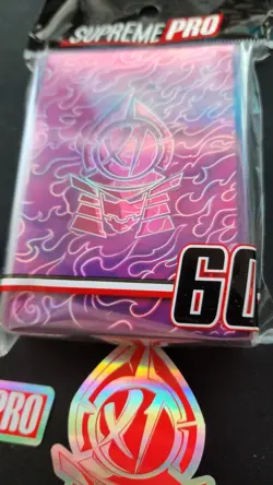 Yugioh TSX1 Limited Edition Purple 60x Cards Sleeves + Die + Stickers - Image 2