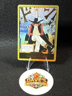 One Piece ENGLISH OP14 Gold DON!! Card Hawk Eye Mihawk The Azure Seas Seven - Image 1